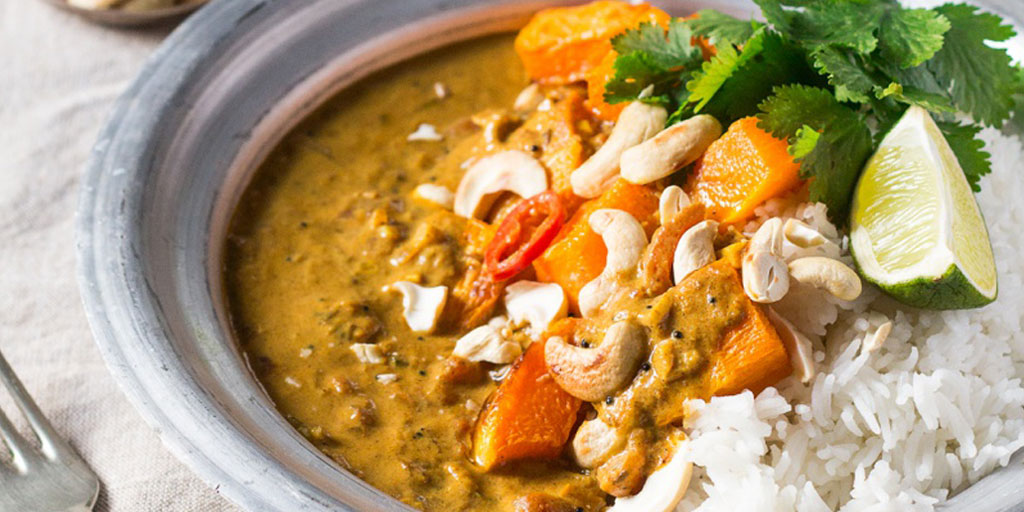 Pumpkin Coconut Curry by Lazy Cat Kitchen