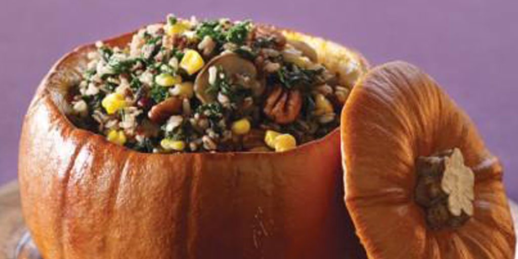 Wild Rice Stuffed Pumpkin by Vegetarian Times