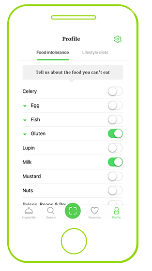 Unique food id phone