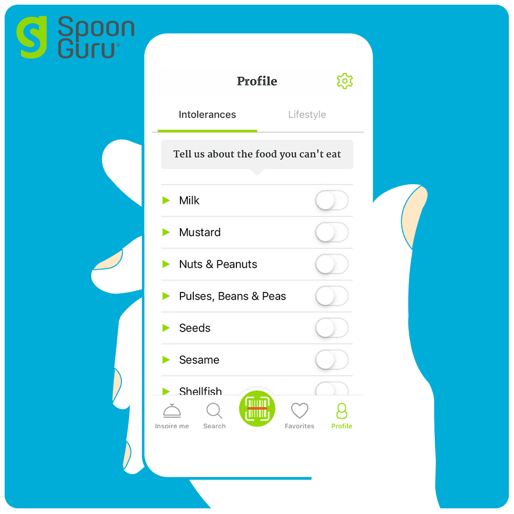 MilkAllergy-SpoonGuruApp Milk Allergy option on the Spoon Guru App